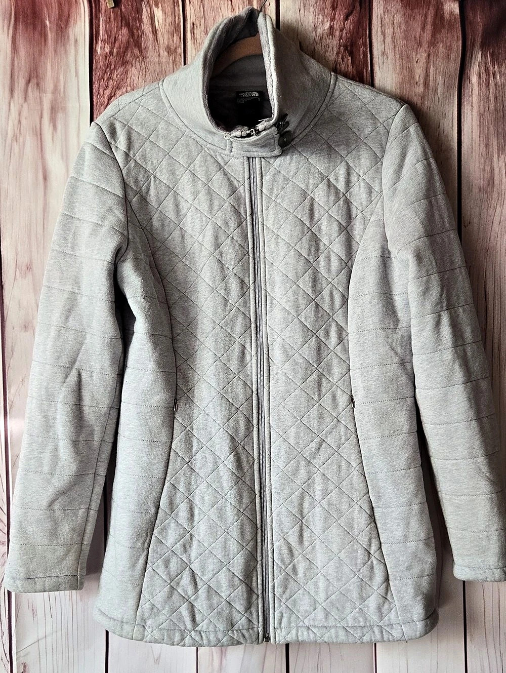 The North Face Caroluna Fleece Jacket Quilted Jacket in Gray Size Large
